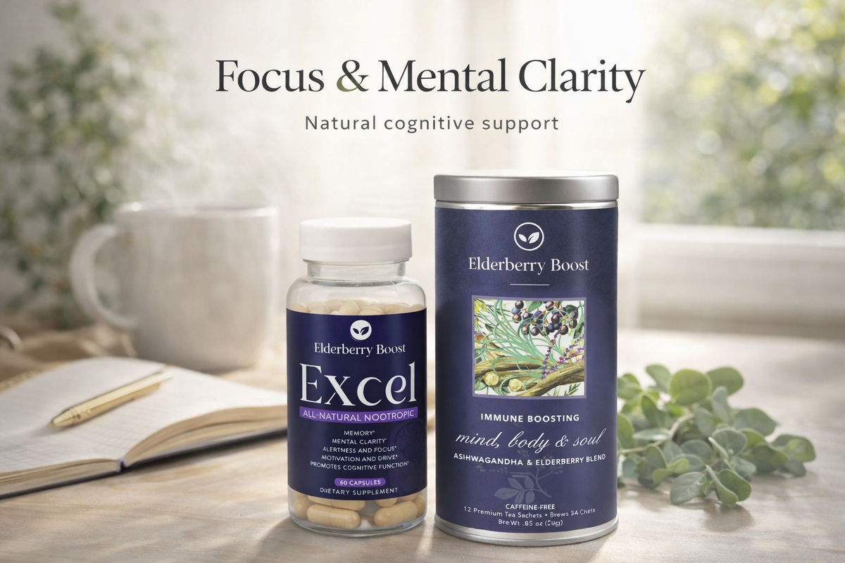 Focus & Mental Clarity - Brain Health & Nootropics | Elderberry Boost