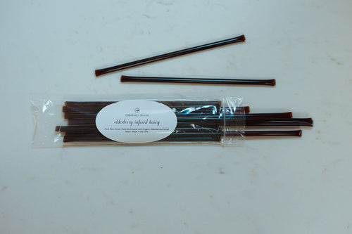 Elderberry Infused Honey Straws - 15 Count - Elderberry Boost, LLC