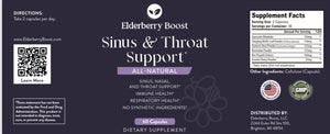 Sinus &amp; Throat Support - Elderberry Boost, LLC