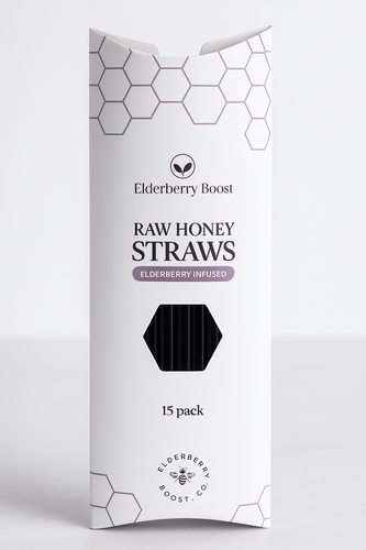Elderberry Infused Honey Straws - 15 Count