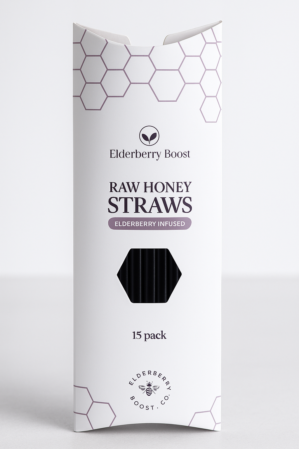 Elderberry Infused Honey Straws - 15 Count